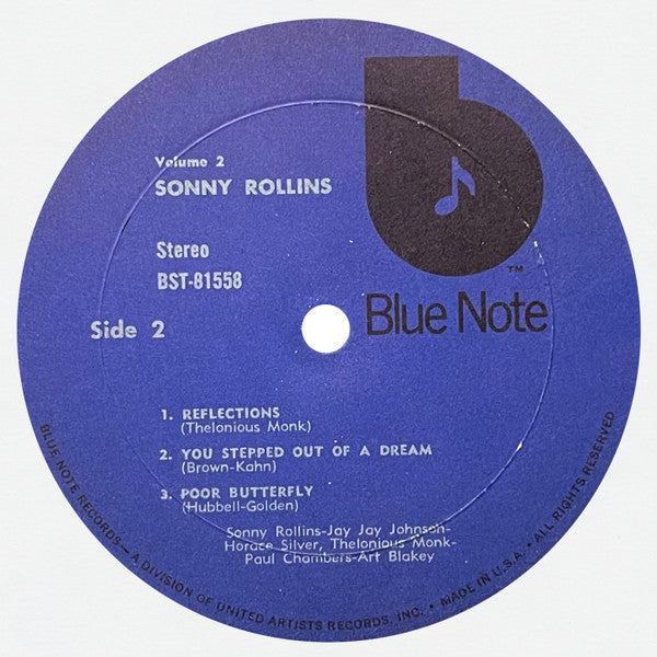 Sonny Rollins - Sonny Rollins Vol. 2 (Vinyl, LP, Album, Reissue, Stereo) Very Good Plus (VG+) / Very Good Plus (VG+)