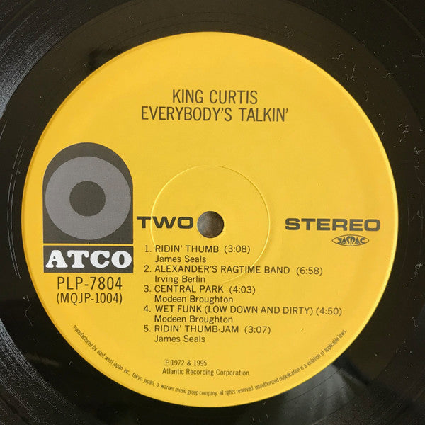 King Curtis - Everybody's Talkin' (Vinyl, LP, Album) Very Good Plus (VG+) / Very Good (VG)