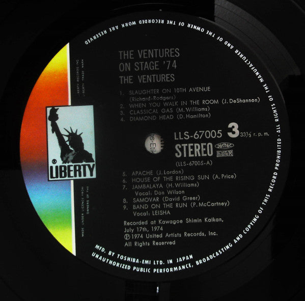 The Ventures - The Ventures On Stage '74 (2xVinyl, LP) Very Good (VG) / Very Good (VG)
