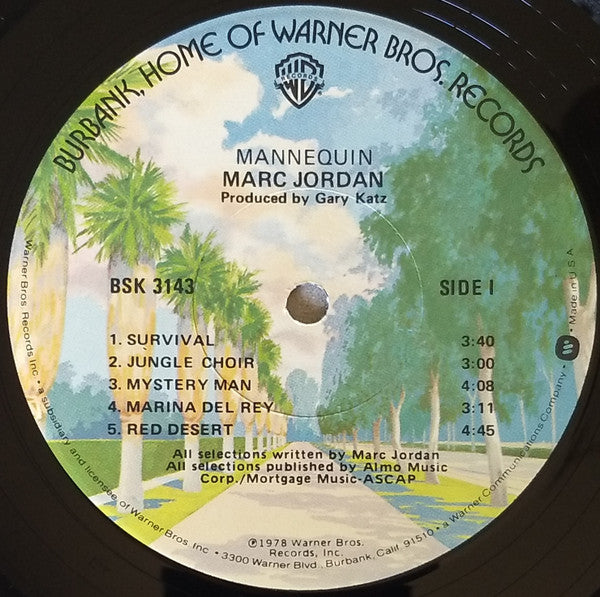 Marc Jordan - Mannequin (Vinyl, LP, Album) Good Plus (G+) / Very Good (VG)
