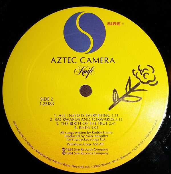 Aztec Camera - Knife (Vinyl, LP, Album, Stereo) Very Good Plus (VG+) / Good Plus (G+)