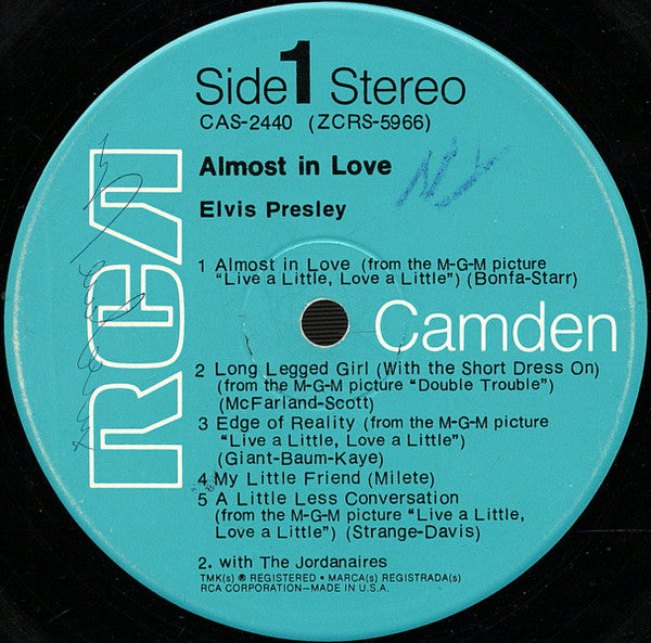 Elvis Presley - Almost In Love (Vinyl, LP, Compilation, Reissue) Very Good (VG) / Good Plus (G+)