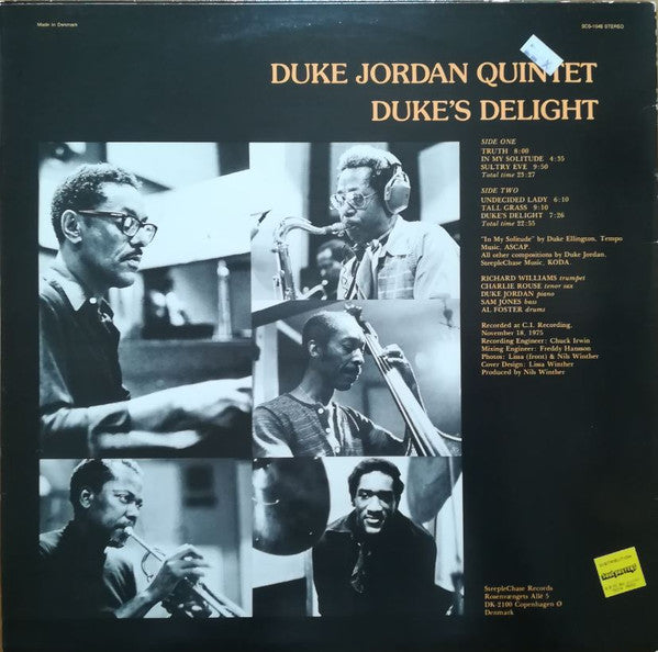 Duke Jordan Quintet - Duke's Delight (Vinyl, LP, Album, Stereo) Very Good Plus (VG+) / Very Good (VG)