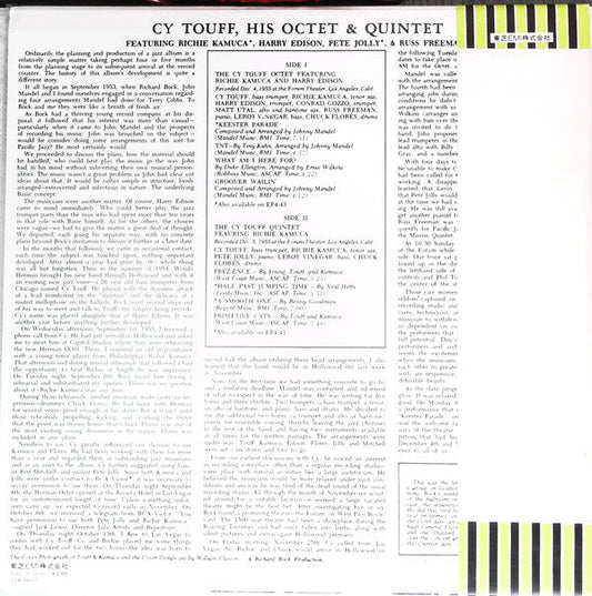 Cy Touff - His Octet & Quintet (Vinyl, LP, Promo, Reissue, Mono) Very Good Plus (VG+) / Good Plus (G+)
