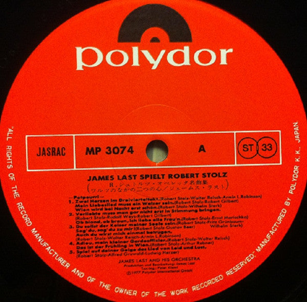James Last - James Last Spielt Robert Stolz (Vinyl, LP, Album, Stereo) Very Good Plus (VG+) / Very Good (VG)