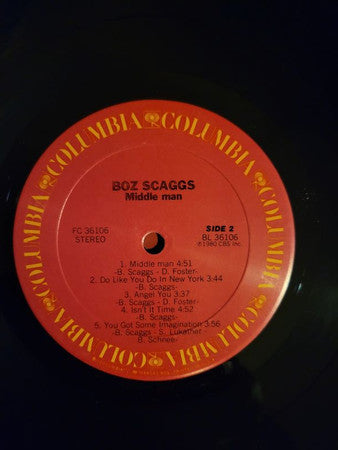 Boz Scaggs - Middle Man (Vinyl, LP, Album, Stereo)