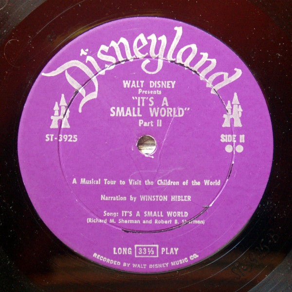 Winston Hibler - It's A Small World (Vinyl, LP, Album, Reissue, Mono) Good Plus (G+) / Good Plus (G+)