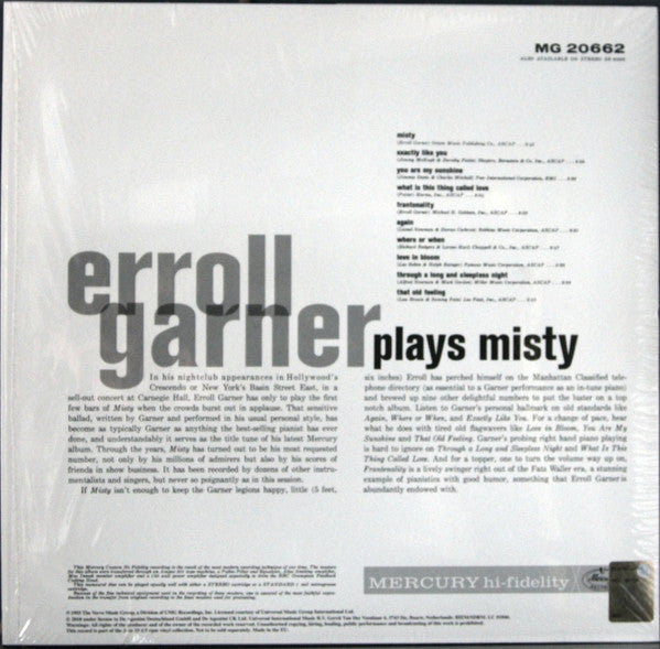 Erroll Garner - Plays Misty (Vinyl, LP, Album, Reissue, Mono)