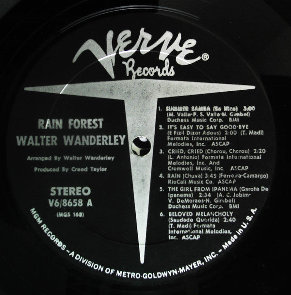 Walter Wanderley - Rain Forest (Vinyl, LP, Album, Reissue) Very Good (VG) / Good Plus (G+)