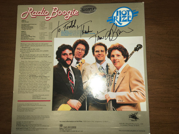 Hot Rize - Radio Boogie (Vinyl, LP, Album) Very Good Plus (VG+) / Very Good Plus (VG+)