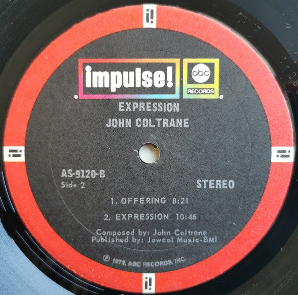 John Coltrane - Expression (Vinyl, LP, Album, Reissue, Stereo) Very Good (VG) / Very Good (VG)