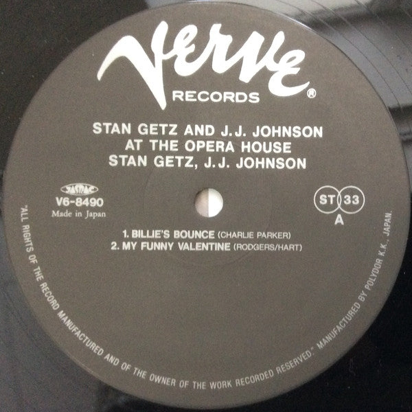 Stan Getz - At The Opera House (Vinyl, LP, Album, Reissue, Stereo) Very Good Plus (VG+) / Very Good Plus (VG+)