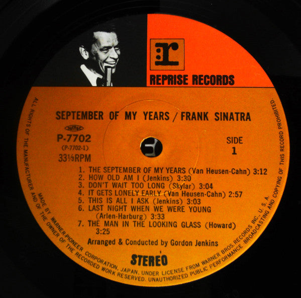 Frank Sinatra - September Of My Years (Vinyl, LP, Album, Reissue, S...