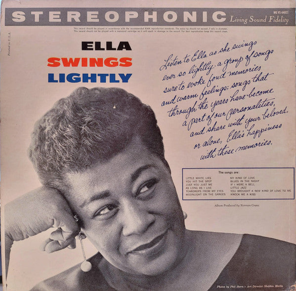 Ella Fitzgerald - Ella Swings Lightly (Vinyl, LP, Album, Misprint, Stereo) Very Good Plus (VG+) / Very Good (VG)