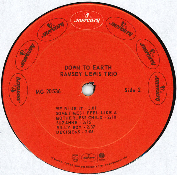 The Ramsey Lewis Trio - Down To Earth (Vinyl, LP, Album, Reissue, M...