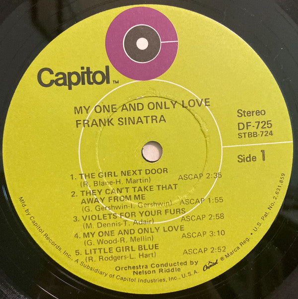 Frank Sinatra - My One And Only Love (Vinyl, LP, Album, Stereo, Reissue) Very Good (VG) / Good Plus (G+)