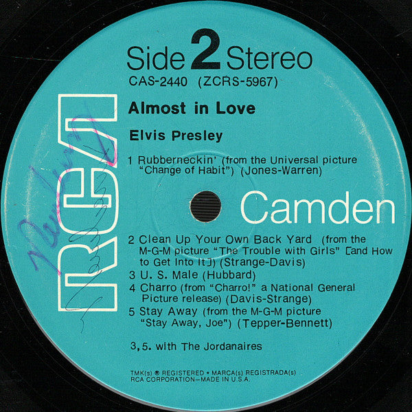 Elvis Presley - Almost In Love (Vinyl, LP, Compilation, Reissue) Very Good (VG) / Good Plus (G+)