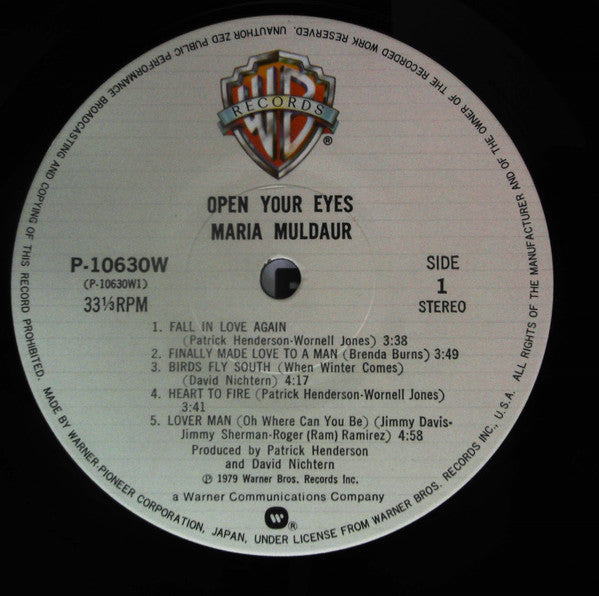 Maria Muldaur - Open Your Eyes (Vinyl, LP, Album)
