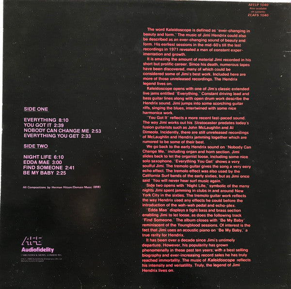 Jimi Hendrix - Kaleidoscope (Vinyl, LP) Very Good Plus (VG+) / Very Good (VG)