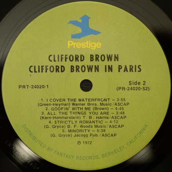 Clifford Brown - Clifford Brown In Paris (2xVinyl, LP, Compilation, Mono) Very Good Plus (VG+) / Good Plus (G+)