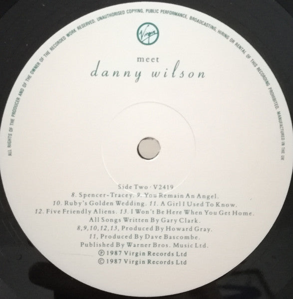 Danny Wilson (2) - Meet Danny Wilson (Vinyl, LP, Album) Very Good (VG) / Very Good (VG)