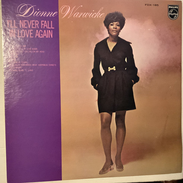 Dionne Warwick - I'll Never Fall In Love Again (Vinyl, LP, Album, Stereo) Very Good Plus (VG+) / Very Good (VG)
