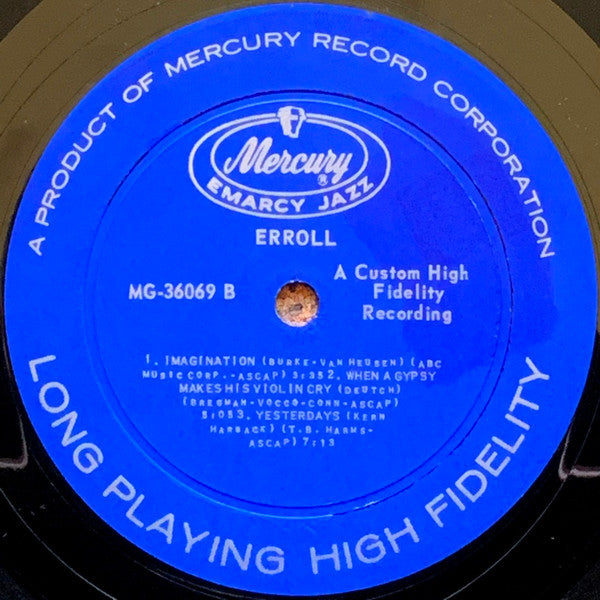 Erroll Garner - Erroll (Vinyl, LP, Album, Repress, Mono) Very Good Plus (VG+) / Very Good (VG)
