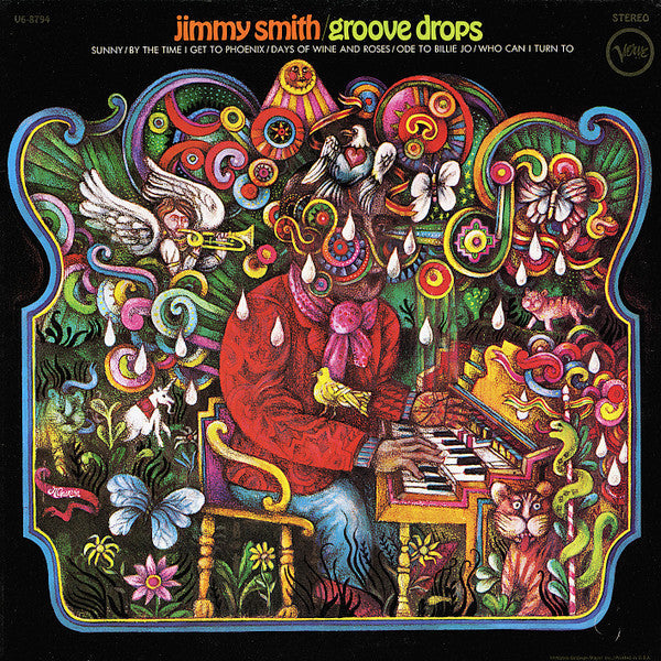 Jimmy Smith - Groove Drops (Vinyl, LP, Album, Stereo) Very Good Plus (VG+) / Good Plus (G+)