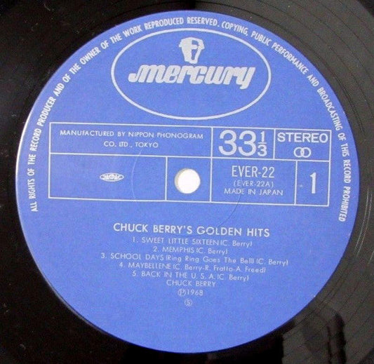 Chuck Berry - Johnny B. Goode Chuck Berry's Golden Hits (Vinyl, LP, Album, Reissue, Stereo) Very Good (VG) / Very Good Plus (VG+)