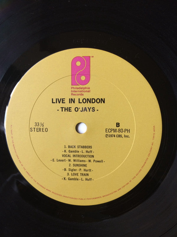 The O'Jays - The O'Jays Live In London (Vinyl, LP, Album) Very Good Plus (VG+) / Very Good Plus (VG+)