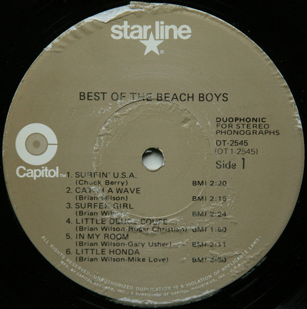 The Beach Boys - Best Of The Beach Boys - Vol. 1 (Vinyl, LP, Compilation, Reissue, Stereo) Very Good Plus (VG+) / Very Good Plus (VG+)