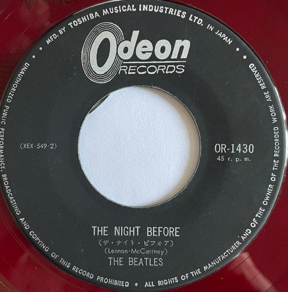 The Beatles - The Night Before / Another Girl (Vinyl, 7", Mono, 45 RPM) Very Good (VG) / Good (G)