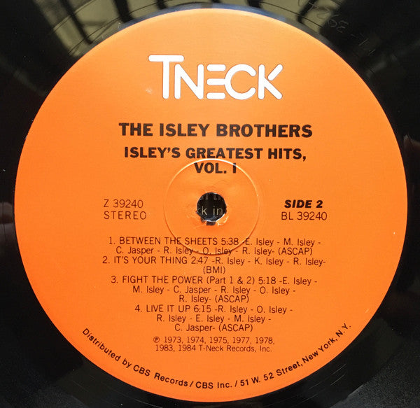 The Isley Brothers - Isley's Greatest Hits, Vol. 1 (Vinyl, LP, Compilation, Reissue, Stereo) Very Good Plus (VG+) / Very Good (VG)