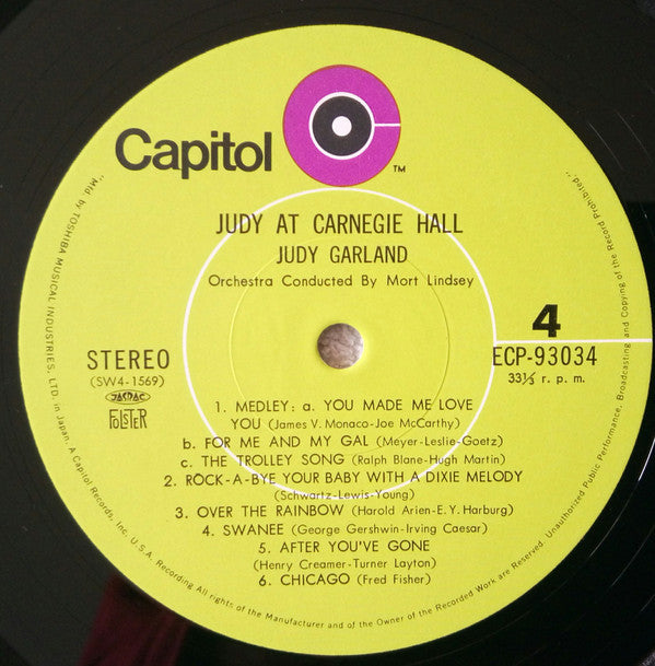 Judy Garland - Judy at Carnegie Hall (Vinyl, LP, Stereo)