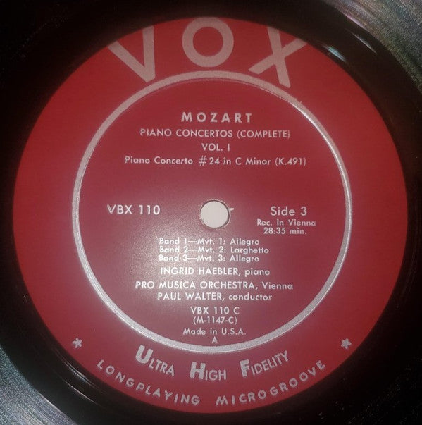 Wolfgang Amadeus Mozart - Concertos For Piano & Orchestra (Complete): Vol. 1 (Concerto Nos. 22 Through 27) (3xVinyl, Box Set, LP, Compilation, Mono) Very Good (VG) / Very Good (VG)