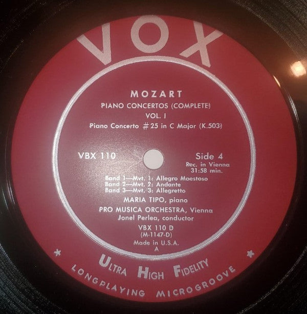 Wolfgang Amadeus Mozart - Concertos For Piano & Orchestra (Complete): Vol. 1 (Concerto Nos. 22 Through 27) (3xVinyl, Box Set, LP, Compilation, Mono) Very Good (VG) / Very Good (VG)