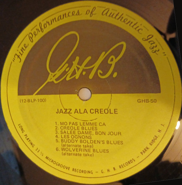 Baby Dodds Trio - Baby Dodds Trio / Jazz À La Creole (Vinyl, LP, Album, Compilation, Misprint) Very Good (VG) / Very Good Plus (VG+)