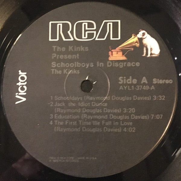 The Kinks - The Kinks Present Schoolboys In Disgrace (Vinyl, LP, Album, Reissue, Stereo) Very Good Plus (VG+) / Very Good Plus (VG+)