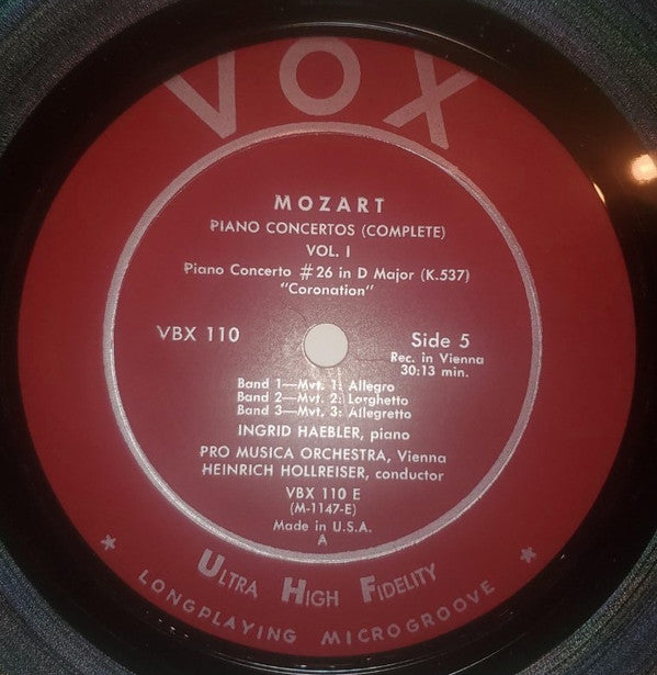 Wolfgang Amadeus Mozart - Concertos For Piano & Orchestra (Complete): Vol. 1 (Concerto Nos. 22 Through 27) (3xVinyl, Box Set, LP, Compilation, Mono) Very Good (VG) / Very Good (VG)