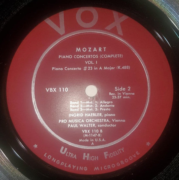 Wolfgang Amadeus Mozart - Concertos For Piano & Orchestra (Complete): Vol. 1 (Concerto Nos. 22 Through 27) (3xVinyl, Box Set, LP, Compilation, Mono) Very Good (VG) / Very Good (VG)