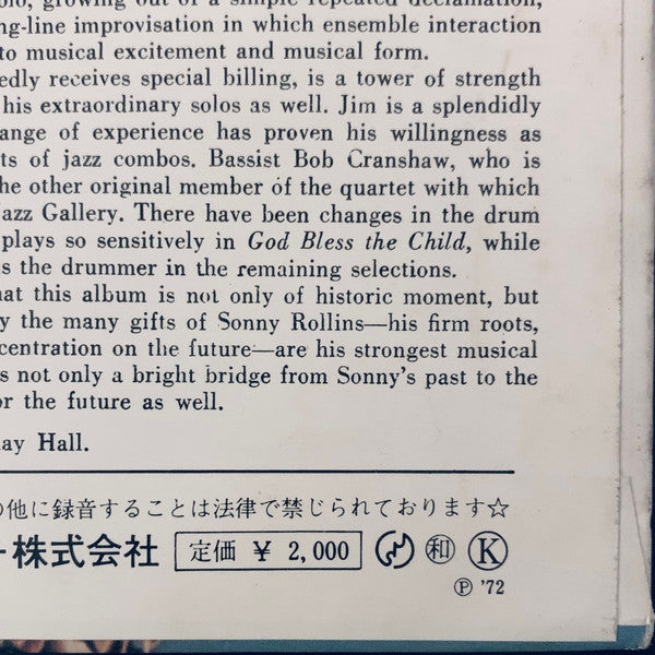 Sonny Rollins - The Bridge (Vinyl, LP, Album, Reissue, Stereo)
