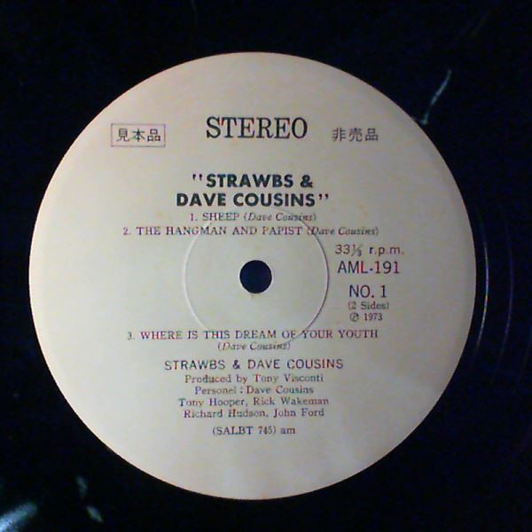 Strawbs - Strawbs & Dave Cousins (Vinyl, LP, Compilation, Promo, Stereo) Near Mint (NM or M-) / Very Good (VG)