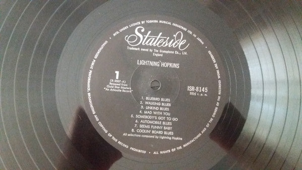 Lightnin' Hopkins - Early Recordings (Vinyl, LP, Album, Compilation, Reissue) Very Good Plus (VG+) / Very Good Plus (VG+)
