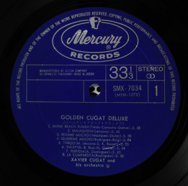 Xavier Cugat And His Orchestra - Golden Cugat Deluxe (Vinyl, LP, Compilation, Stereo) Very Good (VG) / Very Good (VG)