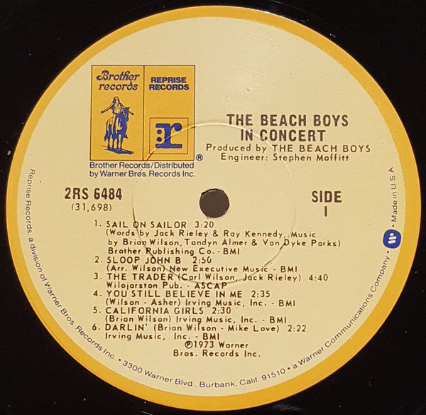 The Beach Boys - In Concert (2xVinyl, LP, Album) Good Plus (G+) / Very Good (VG)
