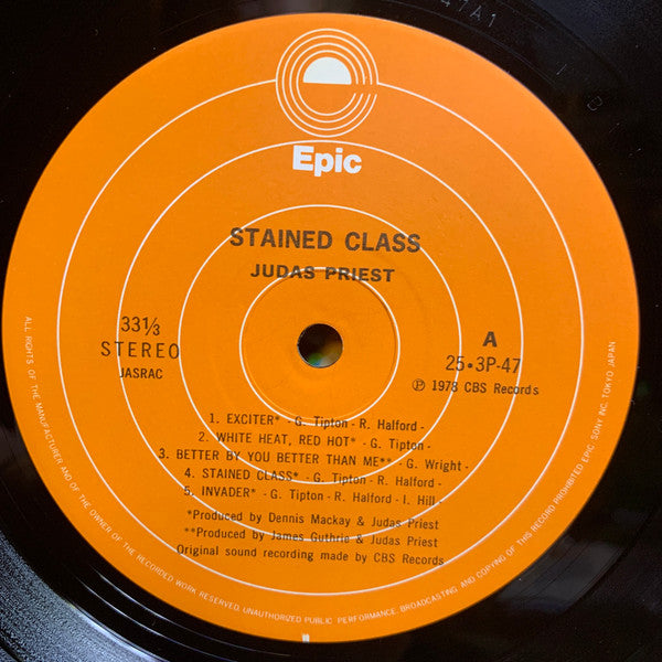 Judas Priest - Stained Class (Vinyl, LP, Album, Reissue, Stereo) Very Good Plus (VG+) / Very Good (VG)