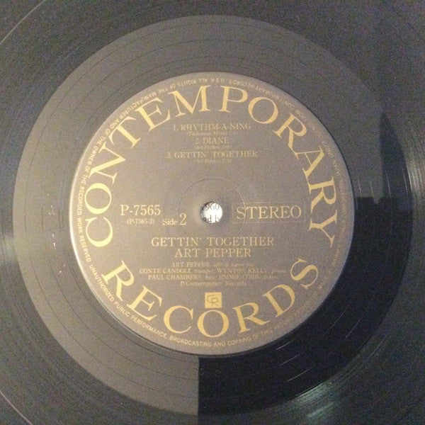 Art Pepper - Gettin' Together! (Vinyl, LP, Album, Reissue, Stereo) Very Good Plus (VG+) / Very Good Plus (VG+)