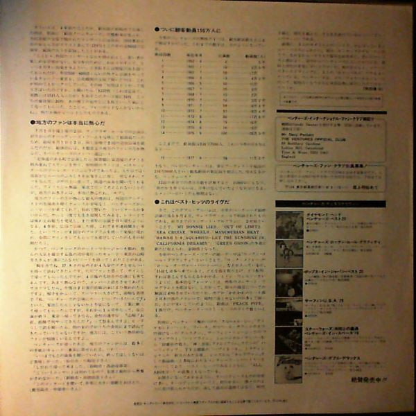 The Ventures - Live In Japan '77 (2xVinyl, LP) Good Plus (G+) / Very Good (VG)