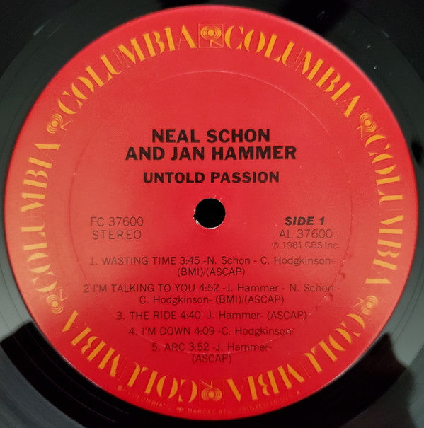 Schon & Hammer - Untold Passion (Vinyl, LP, Album) Very Good Plus (VG+) / Good Plus (G+)