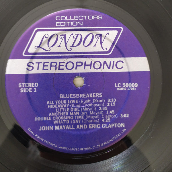 John Mayall - Blues Breakers (Vinyl, LP, Album, Reissue, Stereo) Very Good Plus (VG+) / Very Good Plus (VG+)